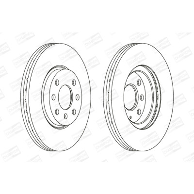 Set di (2) dischi freno CHAMPION 562196CH