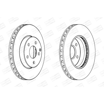 Set di (2) dischi freno CHAMPION 562212CH