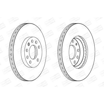 Set di (2) dischi freno CHAMPION 562216CH