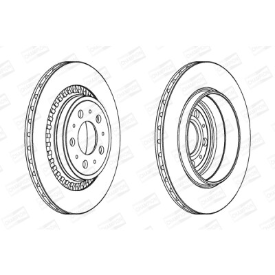 Set di (2) dischi freno CHAMPION 562218CH