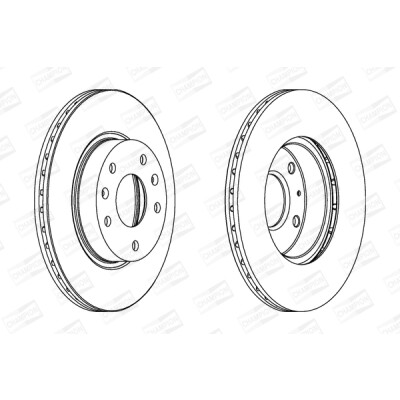 Set di (2) dischi freno CHAMPION 562225CH
