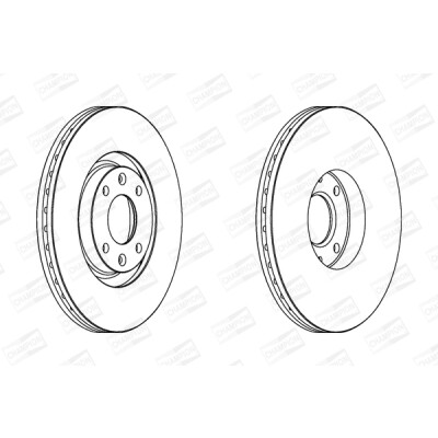 Set di (2) dischi freno CHAMPION 562267CH