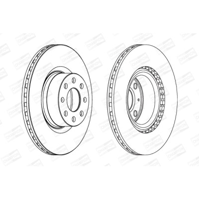 Set di (2) dischi freno CHAMPION 562297CH