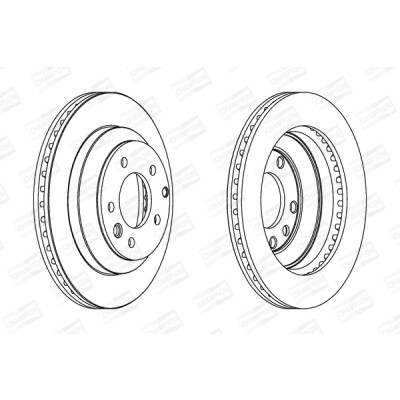 Set di (2) dischi freno CHAMPION 562393CH