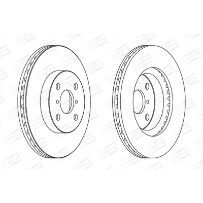 Set di (2) dischi freno CHAMPION 562421CH