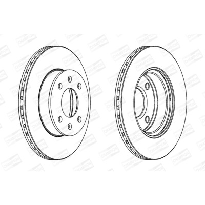 Set di (2) dischi freno CHAMPION 562428CH