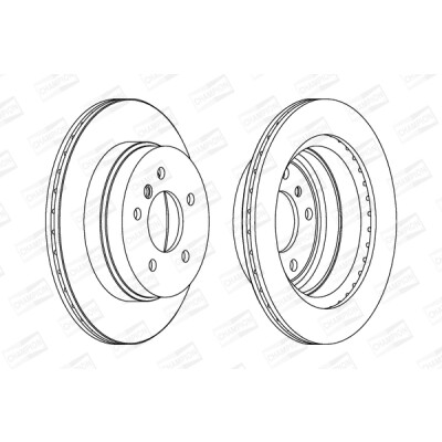 Set di (2) dischi freno CHAMPION 562442CH