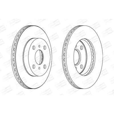 Set di (2) dischi freno CHAMPION 562443CH
