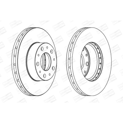 Set di (2) dischi freno CHAMPION 562468CH