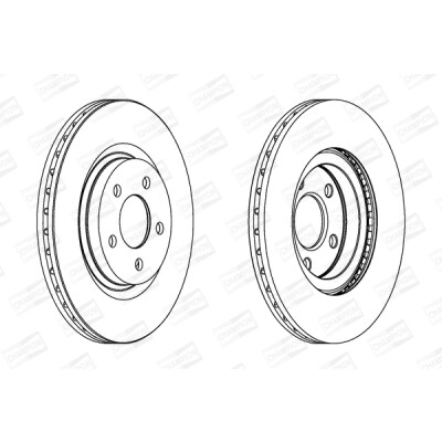 Set di (2) dischi freno CHAMPION 562524CH
