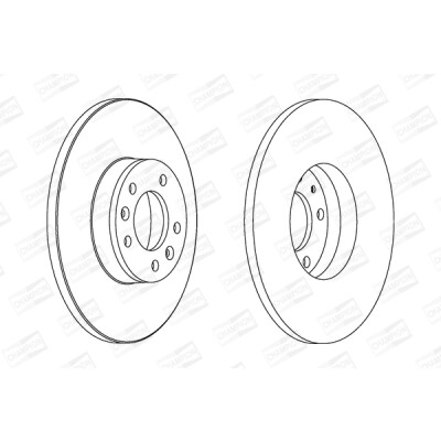Set di (2) dischi freno CHAMPION 562525CH