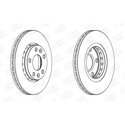 Set di (2) dischi freno CHAMPION 562529CH