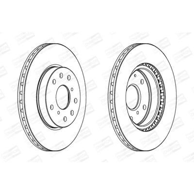 Set di (2) dischi freno CHAMPION 562534CH