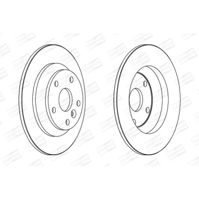 Set di (2) dischi freno CHAMPION 562536CH