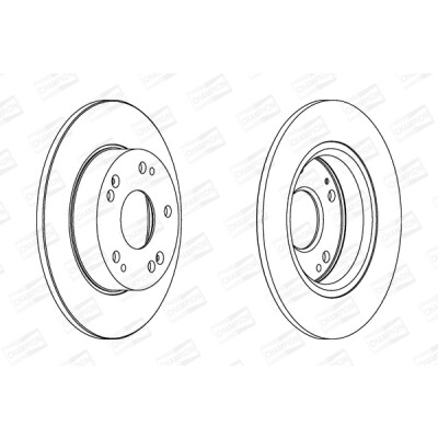 Set di (2) dischi freno CHAMPION 562544CH