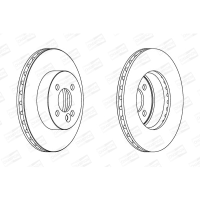 Set di (2) dischi freno CHAMPION 562570CH