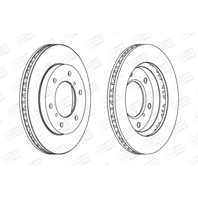 Set di (2) dischi freno CHAMPION 562572CH