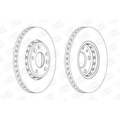 Set di (2) dischi freno CHAMPION 562595CH