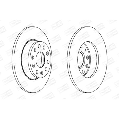 Set di (2) dischi freno CHAMPION 562614CH