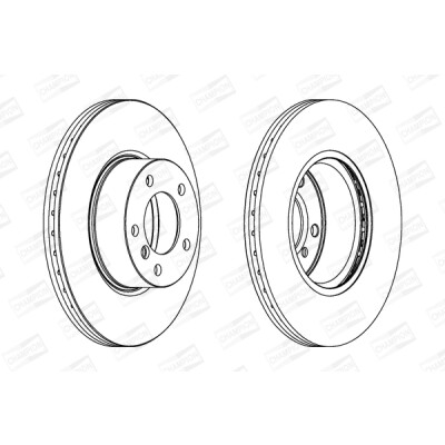 Set di (2) dischi freno CHAMPION 562618CH