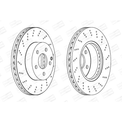 Set di (2) dischi freno CHAMPION 562619CH