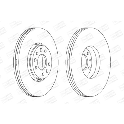 Set di (2) dischi freno CHAMPION 562622CH