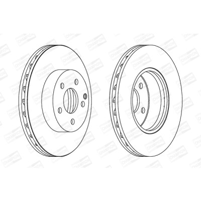 Set di (2) dischi freno CHAMPION 562627CH