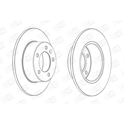 Set di (2) dischi freno CHAMPION 562714CH