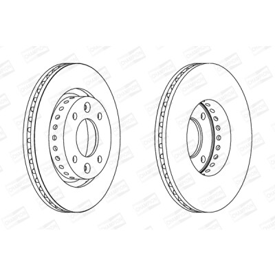 Set di (2) dischi freno CHAMPION 562799CH
