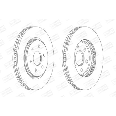 Set di (2) dischi freno CHAMPION 562813CH