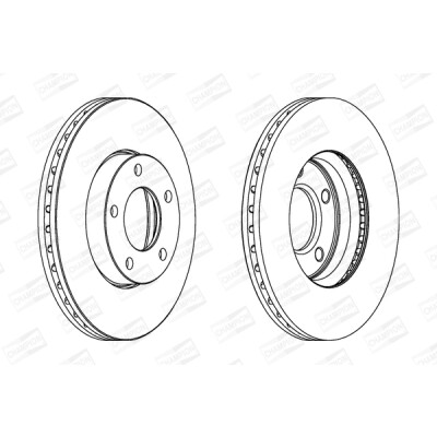 Set di (2) dischi freno CHAMPION 563028CH
