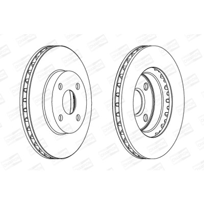 Set di (2) dischi freno CHAMPION 563146CH
