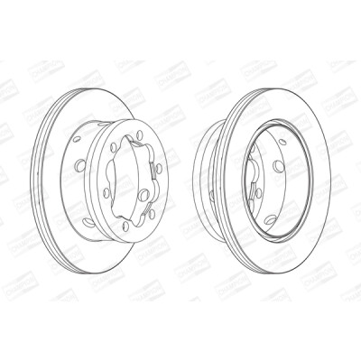 Set di (2) dischi freno CHAMPION 567810CH