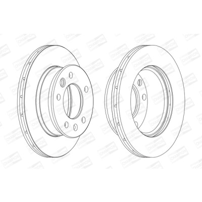Set di (2) dischi freno CHAMPION 569122CH