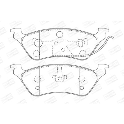 Kit pastiglie freno, Freno a disco CHAMPION 572505CH
