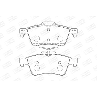 Kit pastiglie freno, Freno a disco CHAMPION 573186CH
