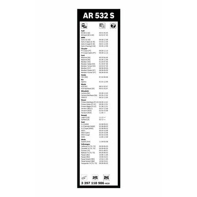 Aerotwin Retrofit BOSCH 3 397 118 986