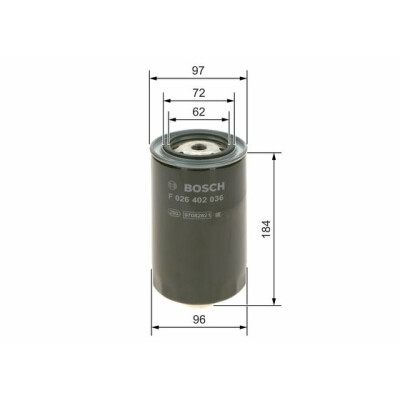 Filtro carburante BOSCH F 026 402 036