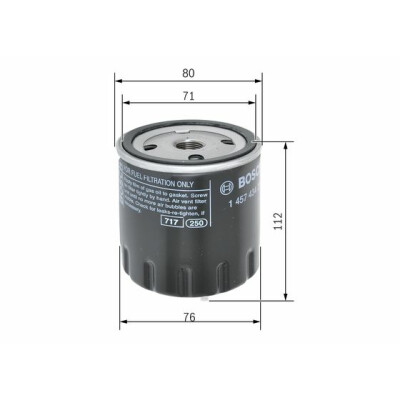Filtro carburante BOSCH 1 457 434 291