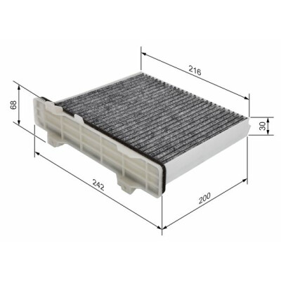 Filtro aria abitacolo BOSCH 1 987 432 498