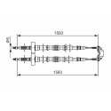 Cavo freno di stazionamento BOSCH 1 987 477 527