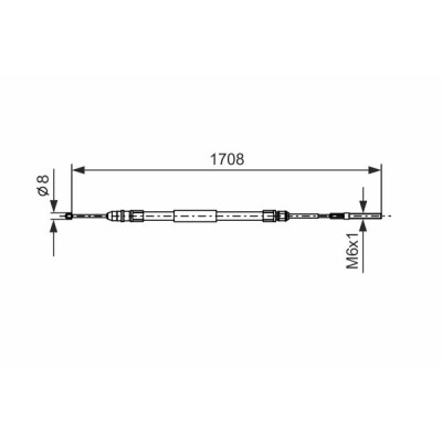 Cavo freno di stazionamento BOSCH 1 987 477 531