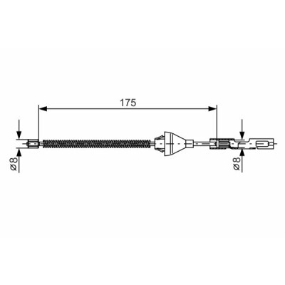 Cavo freno di stazionamento BOSCH 1 987 477 906