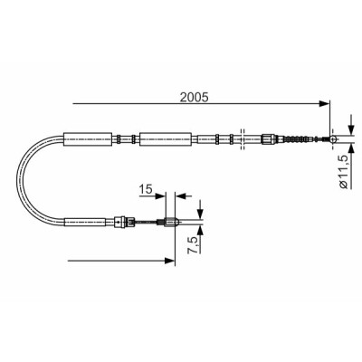 Cavo freno di stazionamento BOSCH 1 987 477 923