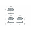 Set di 4 pastiglie freno BOSCH 0 986 424 896