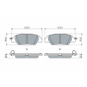 Set di 4 pastiglie freno BOSCH 0 986 460 006