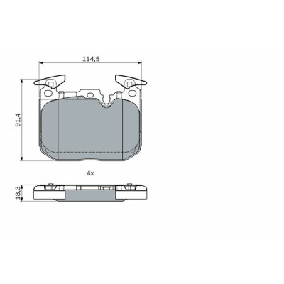 Set di 4 pastiglie freno BOSCH 0 986 494 947