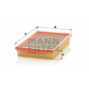Filtro aria MANN-FILTER C 2552/2