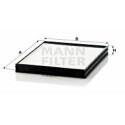 Filtro aria abitacolo MANN-FILTER CU 2628