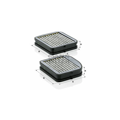 Filtro aria abitacolo adsotop MANN-FILTER CUK 22 000-2